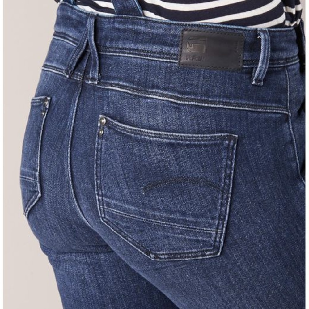 G-Star RAW Lynn High Waist Slim Navy Overalls - Picture 3 of 8